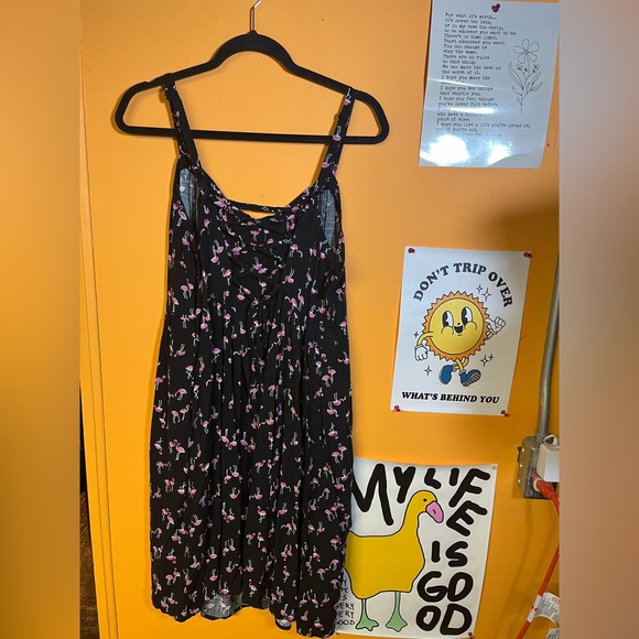 Torrid Black Top with Pink Flamingo Print - Picture 6 of 6